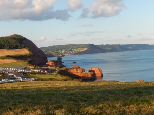 Ladram Bay, Sidmouth - site of Ladram Heights New Town in Revenge Ritual